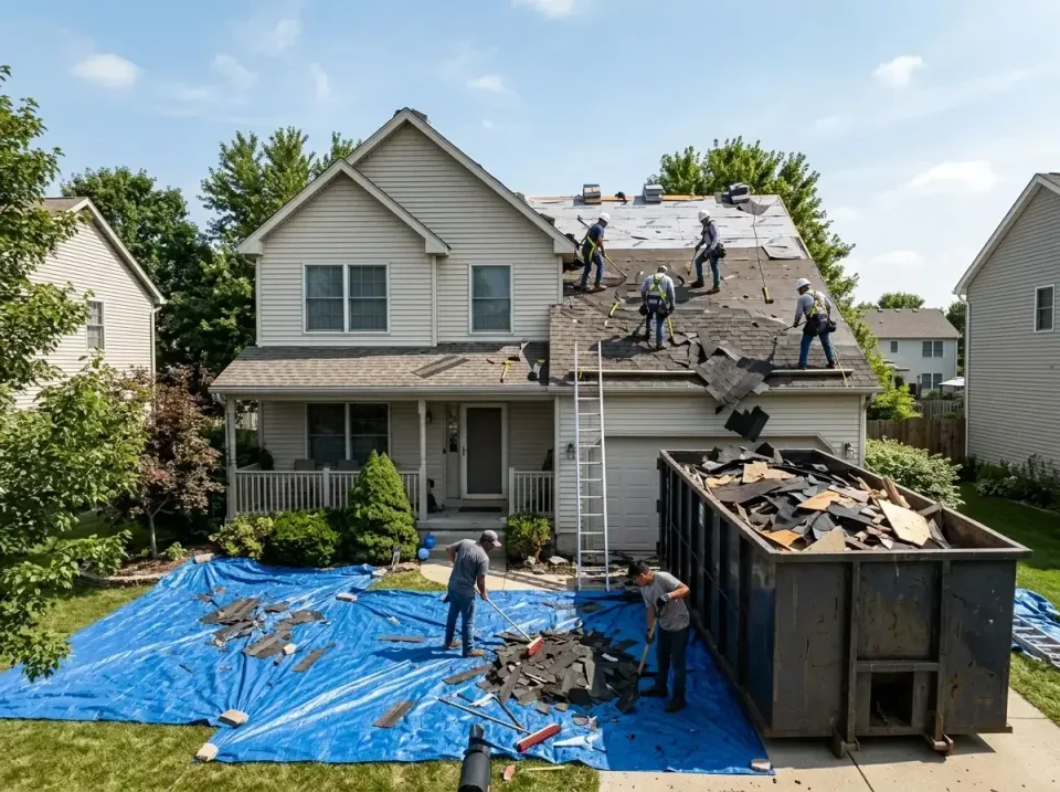 roof-replacement-debris-remova-004 — frequently asked questions, Cheapest Dumpster Rentals in Fairfield, IL